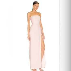 Amanda Uprichard Maxi Light Pink Strapless Dress - Formal Gown - Size Medium
